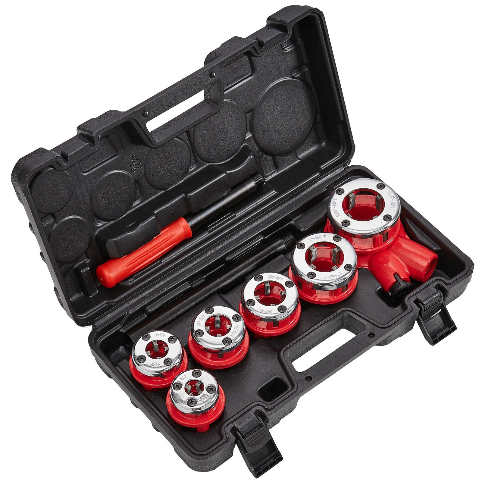 Men's Underwear: VEVOR Ratchet Pipe Threader Kit, 1/4" NPT - 1-1/4" NPT Manual Ratcheting Pipe Threader, Portable Pipe Threading Tool Set with 6PCS NPT Dies, Storage Case for Galvanized Aluminum Iron Copper Pipes