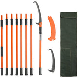 Chainsaws: VEVOR Manual Pole Saw, 2.24 m-8.24 m Extendable Tree Pruner, Sharp Steel Blade High Branches Trimming, Manual Branch Trimmer with Lightweight 8 Fiberglass Handles, for Pruning Palms and Shrubs