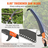 Chainsaws: VEVOR Manual Pole Saw, 2.24 m-8.24 m Extendable Tree Pruner, Sharp Steel Blade High Branches Trimming, Manual Branch Trimmer with Lightweight 8 Fiberglass Handles, for Pruning Palms and Shrubs