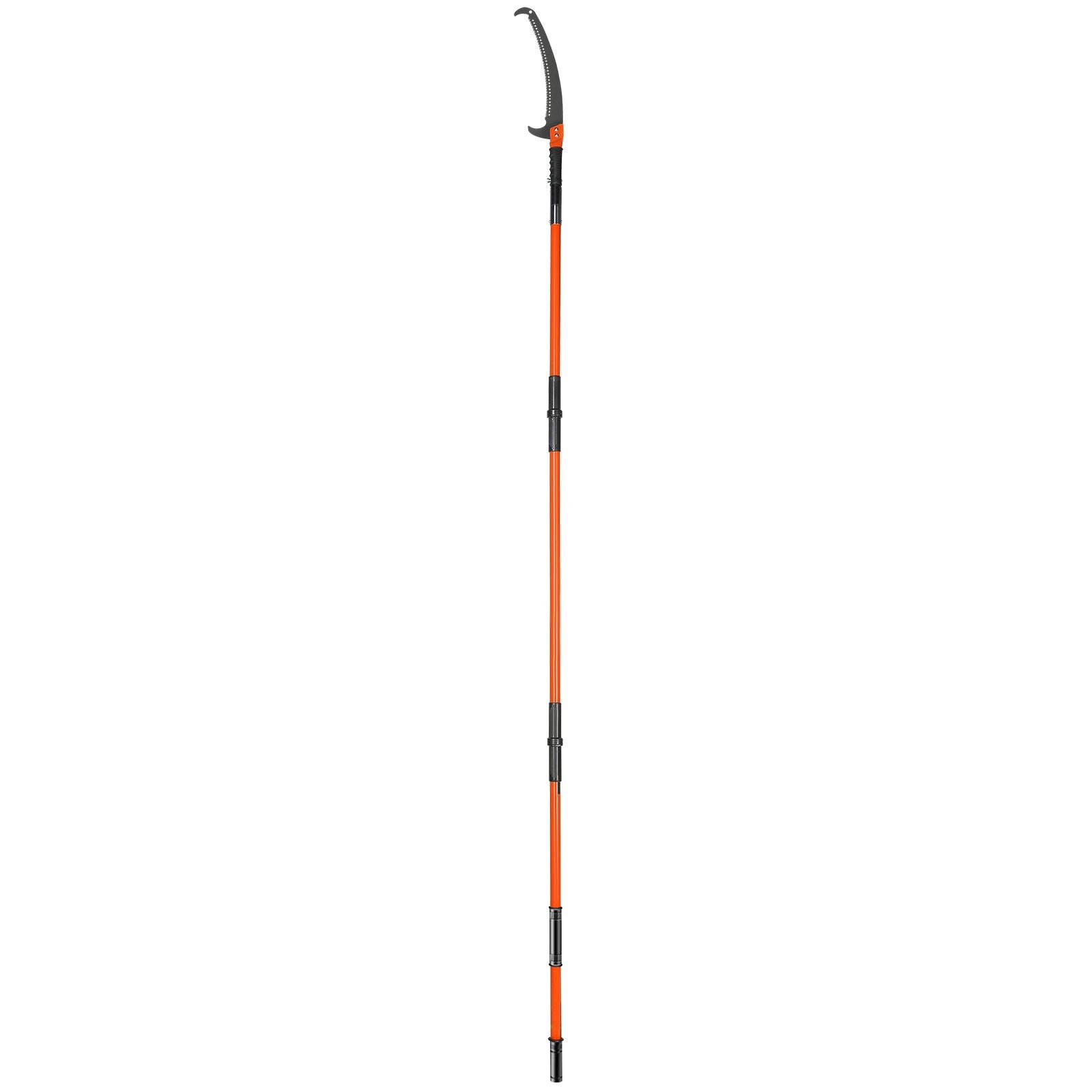Manual Pole Saw, 2.24 m-8.24 m Extendable Tree Pruner, Sharp Steel Blade High Branches Trimming, Manual Branch Trimmer with Lightweight 8 Fiberglass Handles, for Pruning Palms and Shrubs
