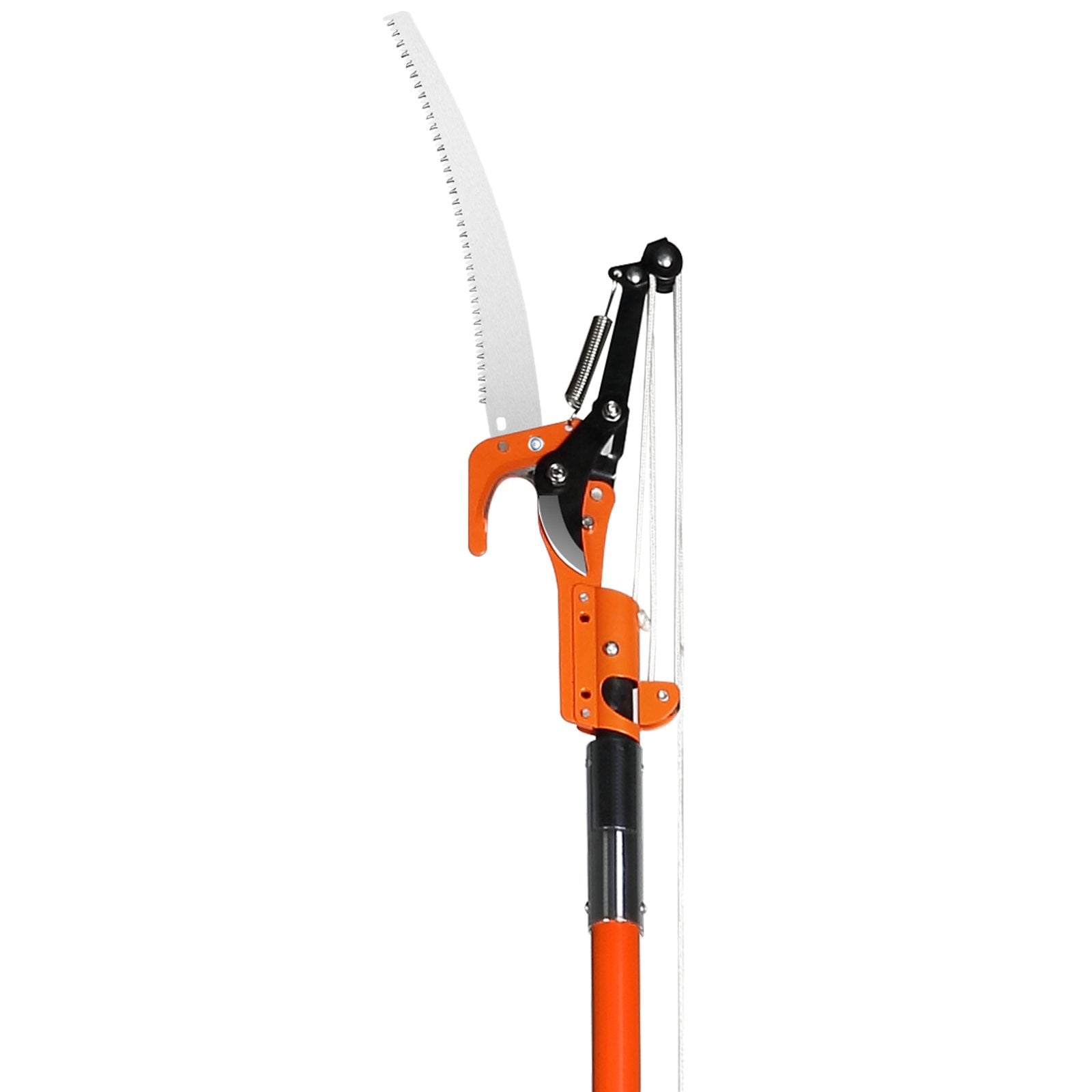 Chainsaws: VEVOR Manual Pole Saw, 2.24 m-8.24 m Extendable Tree Pruner, Sharp Steel Blade and Scissors High Branches Trimming, Branch Trimmer with Lightweight 8 Fiberglass Handles, for Pruning Palms and Shrubs