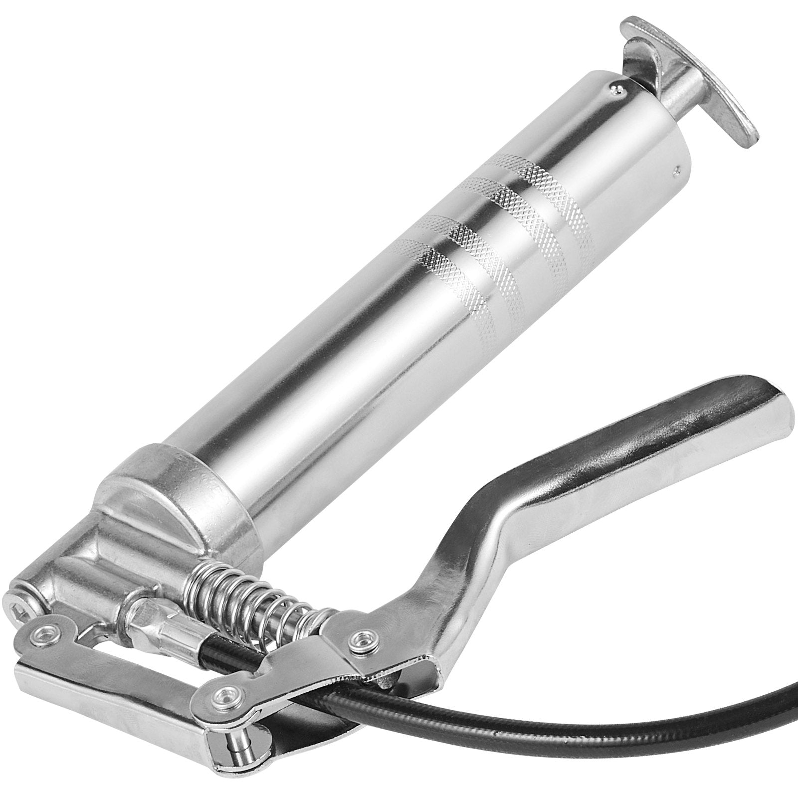 Cleaning & Care: VEVOR Pistol Grip Grease Gun, 3500 PSI, 4 OZ / 120 CC Capacity Heavy Duty Professional Grease Gun, with 11.65 Inch Flexible Hose 2 Black Flat Couplers, 1 Reinforced Nozzle, and 2 Rigid Metal Pipes