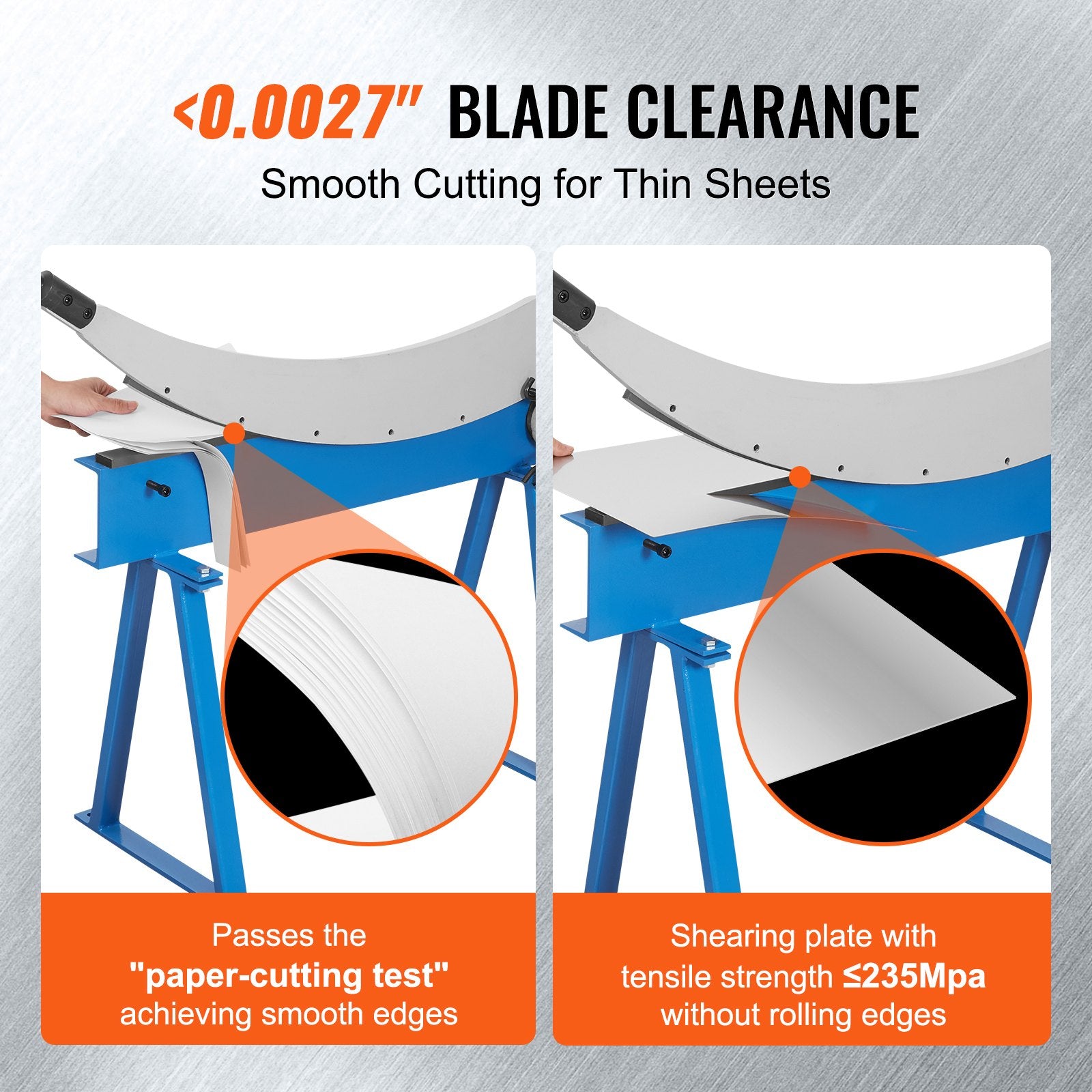 Saw Accessories: VEVOR 800mm Manual Hand Plate Shear for Metal Sheet Processing, Benchtop Cutter with Q235 Material, for Crafts Thick Steel Crafting, Heavy Duty Roll Press Machine for Builders, DIY Enthusiasts