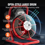 Automotive Repair & Speciality Tools: VEVOR Drain Cleaner Machine Drain Auger 75FT x 1/2 Inch Manual Feed & 4 Cutters