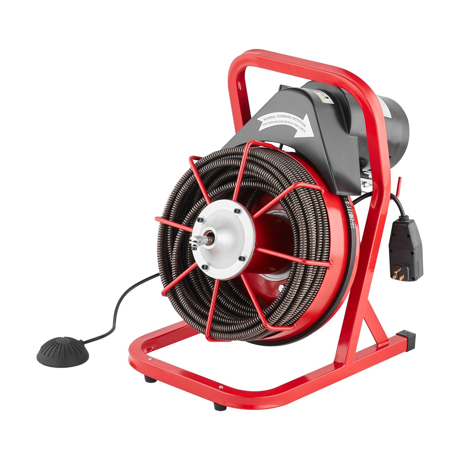 Automotive Repair & Speciality Tools: VEVOR Drain Cleaner Machine Drain Auger 75FT x 1/2 Inch Manual Feed & 4 Cutters