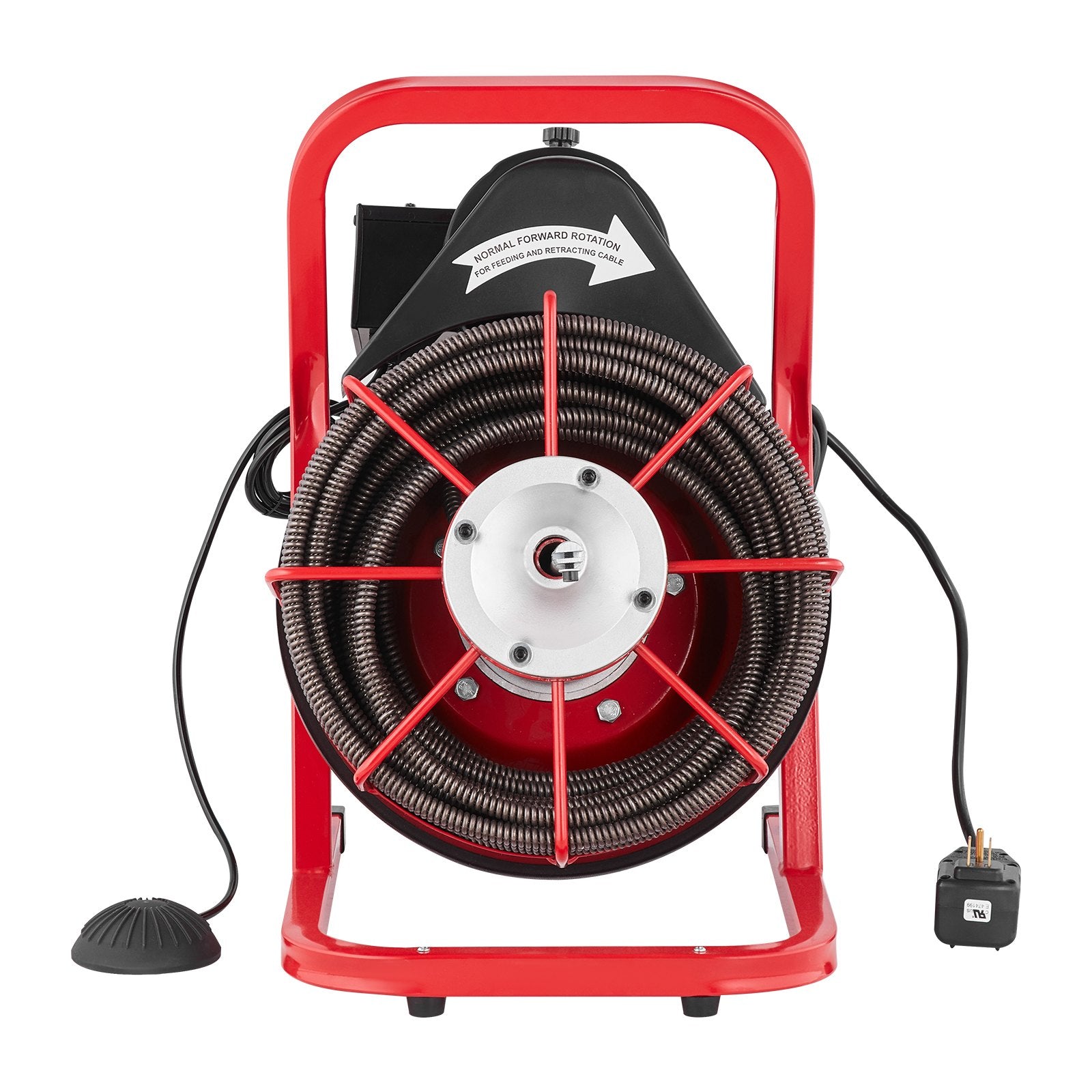 Automotive Repair & Speciality Tools: VEVOR Drain Cleaner Machine Drain Auger 75FT x 1/2 Inch Manual Feed & 4 Cutters