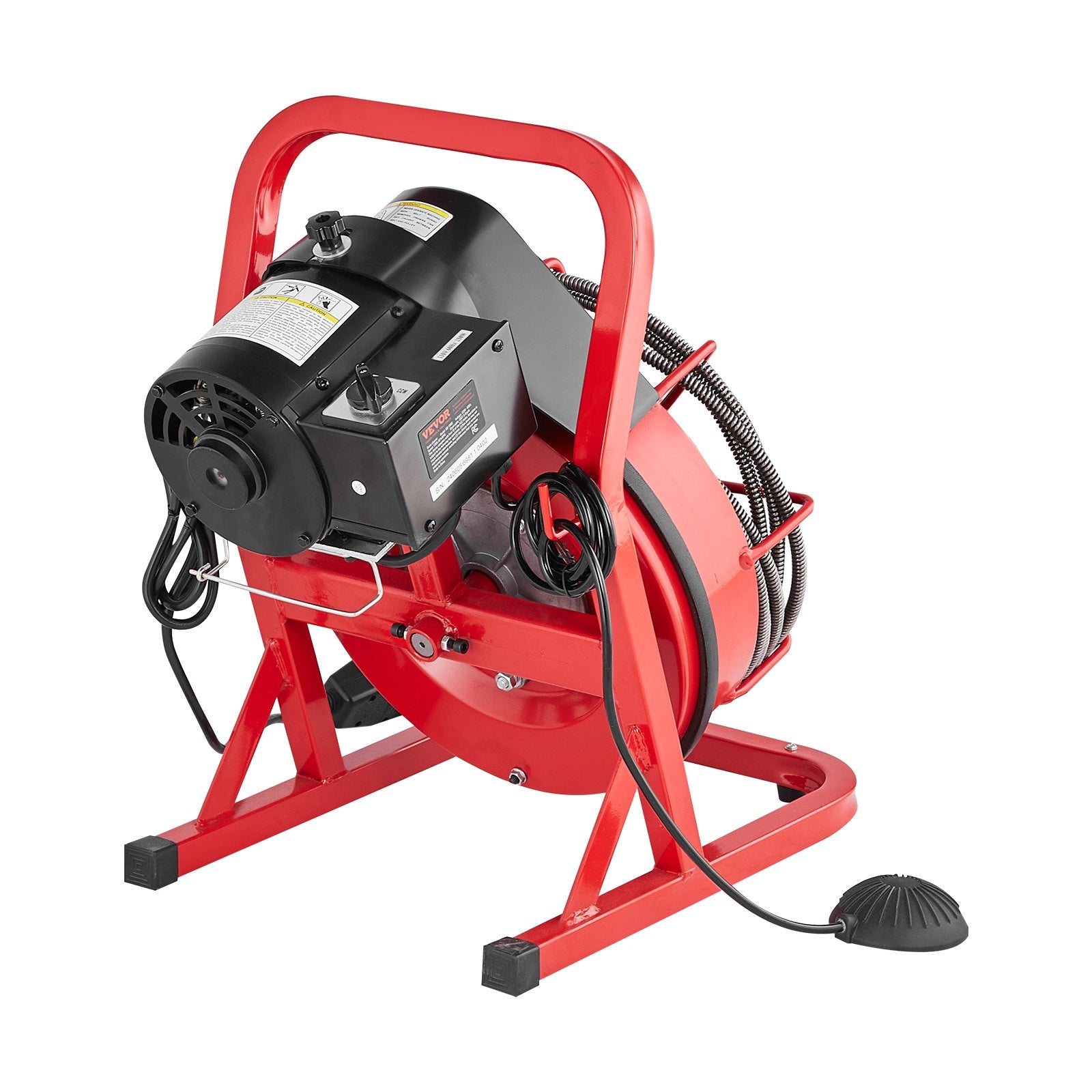 Automotive Repair & Speciality Tools: VEVOR Drain Cleaner Machine Drain Auger 50FT x 3/8 Inch Manual Feed & 4 Cutters