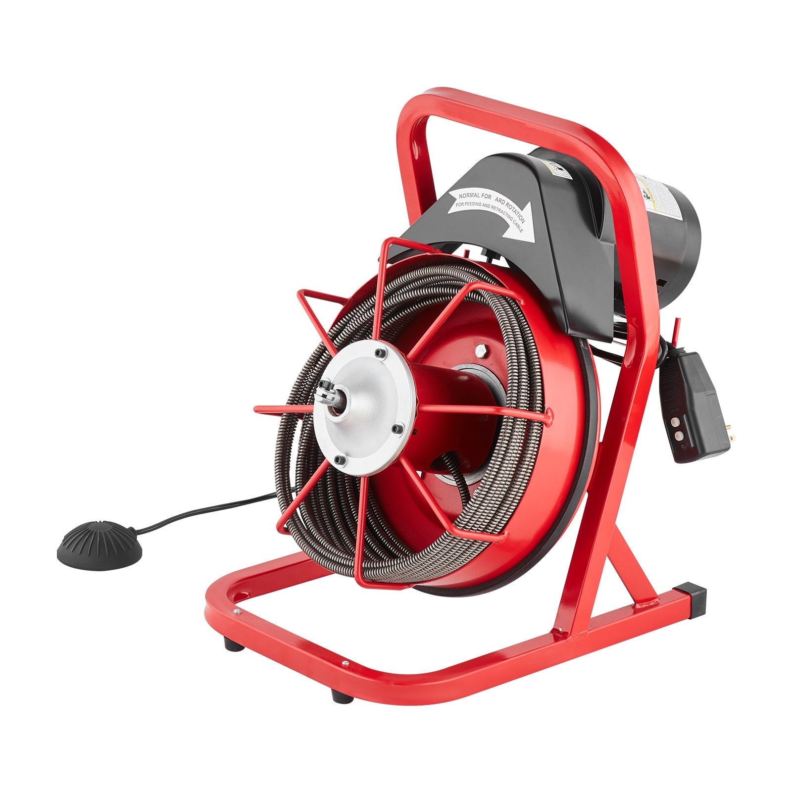 Automotive Repair & Speciality Tools: VEVOR Drain Cleaner Machine Drain Auger 50FT x 3/8 Inch Manual Feed & 4 Cutters