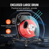 Gardening Tools: VEVOR Drain Cleaner Machine 50FT x 1/2 Inch Manual Feed Snake Auger with Wheels