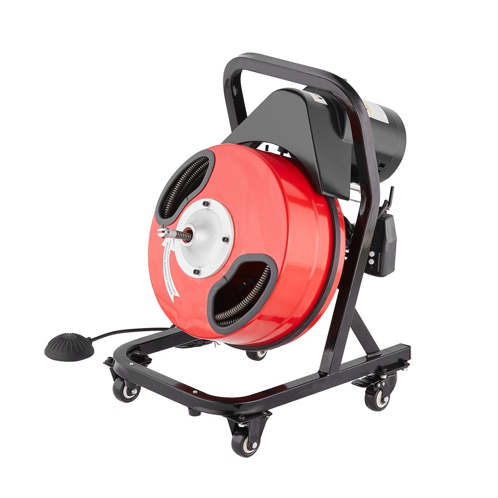 Gardening Tools: VEVOR Drain Cleaner Machine 50FT x 1/2 Inch Manual Feed Snake Auger with Wheels