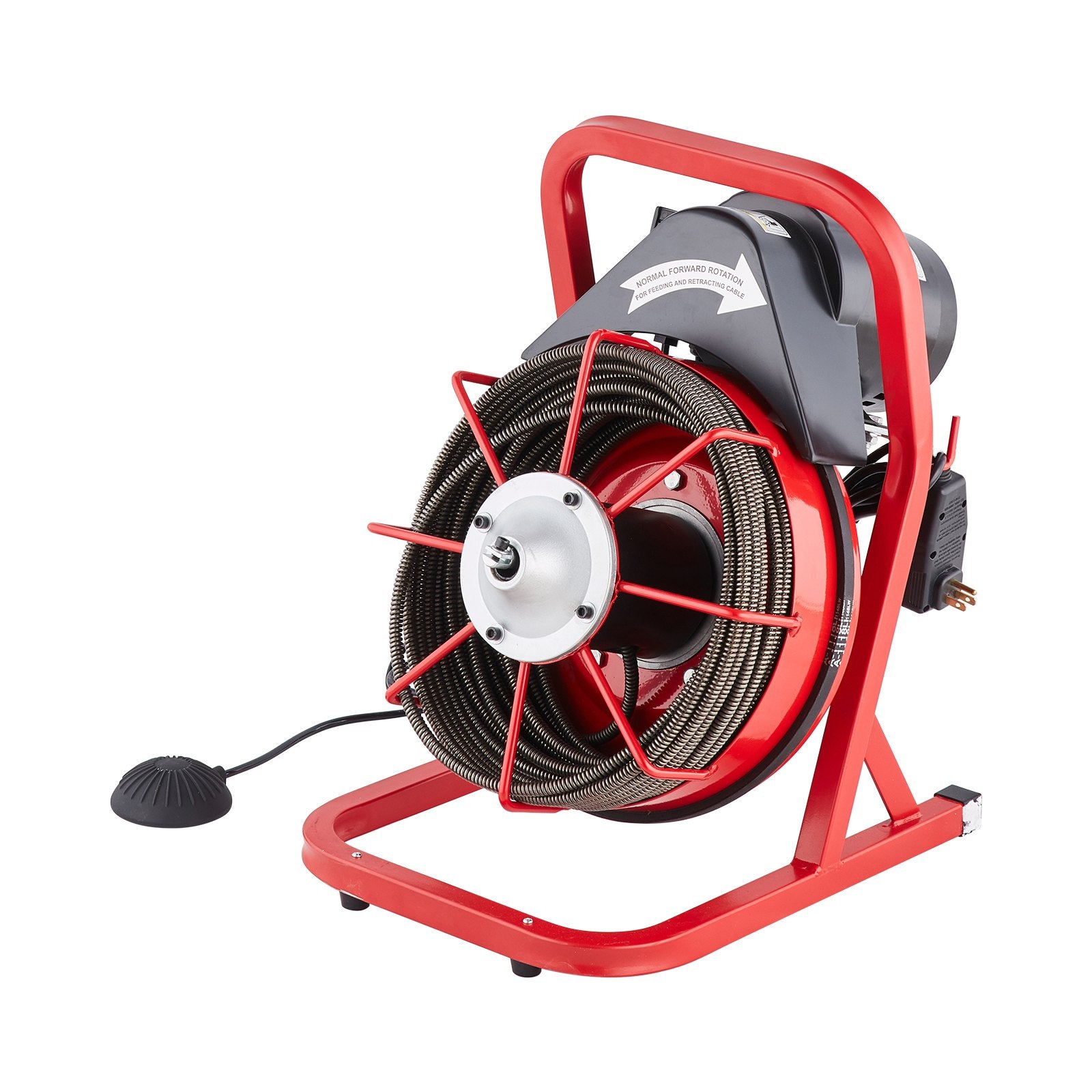 Automotive Repair & Speciality Tools: VEVOR Drain Cleaner Machine Drain Auger 75FT x 3/8 Inch Manual Feed & 4 Cutters