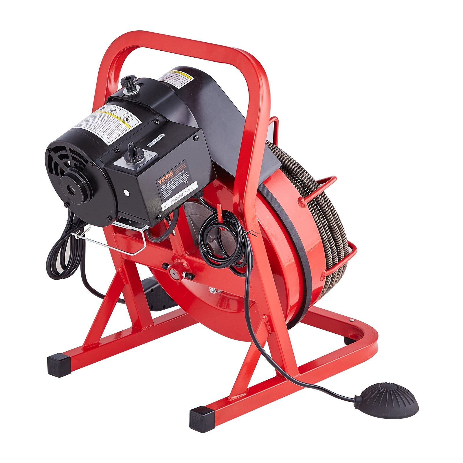 Automotive Repair & Speciality Tools: VEVOR Drain Cleaner Machine Drain Auger 50FT x 1/2 Inch Manual Feed & 4 Cutters