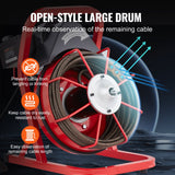 Automotive Repair & Speciality Tools: VEVOR Drain Cleaner Machine Drain Auger 50FT x 1/2 Inch Manual Feed & 4 Cutters