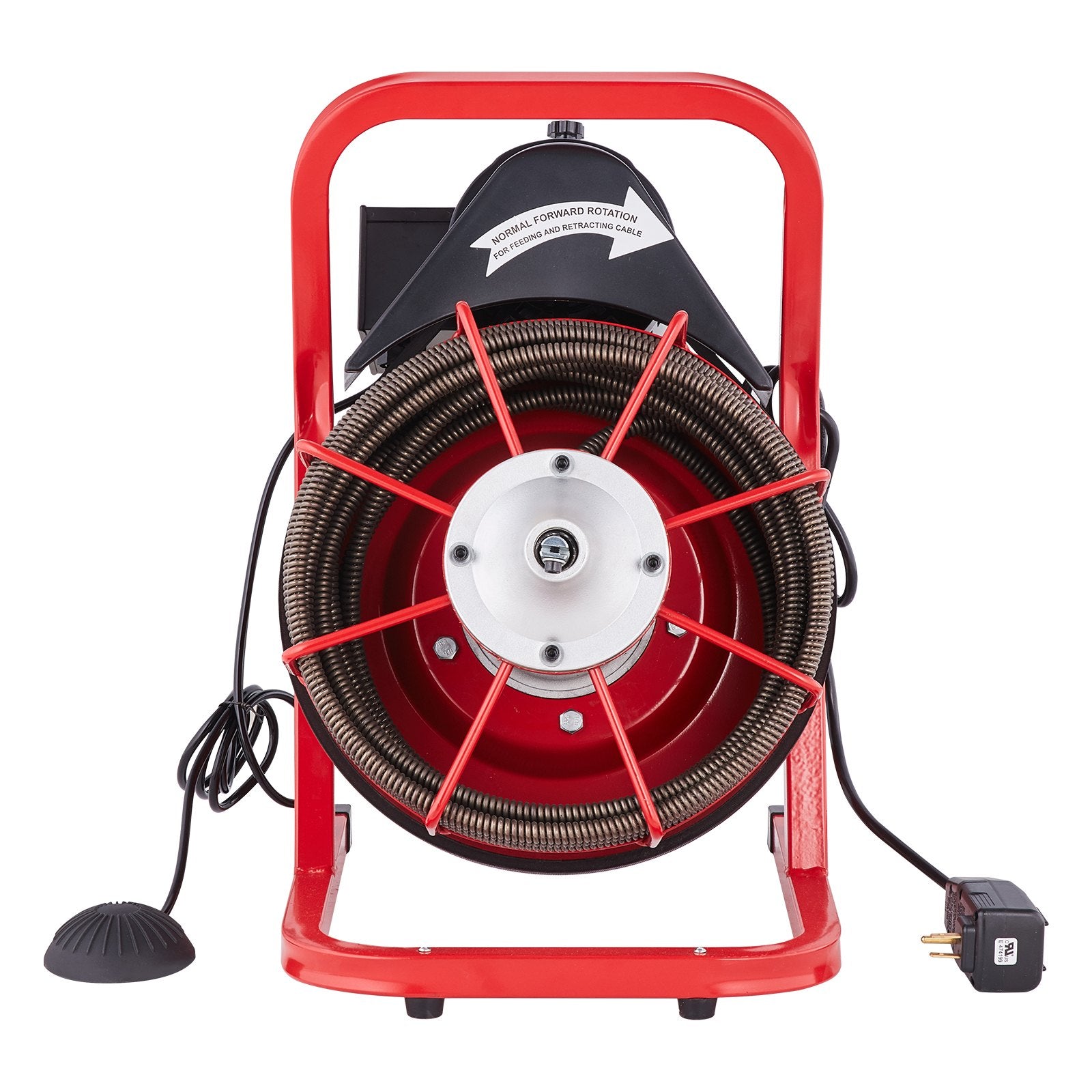 Automotive Repair & Speciality Tools: VEVOR Drain Cleaner Machine Drain Auger 50FT x 1/2 Inch Manual Feed & 4 Cutters