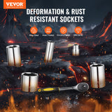 Tool Sockets: VEVOR 207-Piece Mechanics Tool Set 1/4" 3/8" 1/2" Drive Sockets SAE and Metric