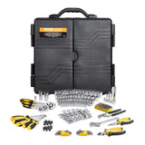 Tool Sockets: VEVOR 207-Piece Mechanics Tool Set 1/4" 3/8" 1/2" Drive Sockets SAE and Metric