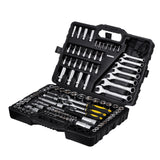 Tool Sockets: VEVOR 121-Piece Mechanics Tool Set 1/4" 3/8" 1/2" Drive Sockets SAE and Metric