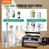 Coffee Machines & Accessories: VEVOR Tumbler Heat Press Machine 11-30oz Mug Press Sublimation Tumblers Black