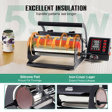 Coffee Machines & Accessories: VEVOR Tumbler Heat Press Machine 11-30oz Mug Press Sublimation Tumblers Black