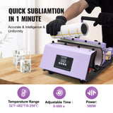 Speciality Appliances: VEVOR Tumbler Heat Press Machine 11-30oz Mug Press Sublimation Tumblers Purple