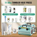 Coffee Machines & Accessories: VEVOR Tumbler Heat Press Machine 2 Station Heaters 11-30oz Mug Press Sublimation