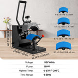 Coffee Machines & Accessories: VEVOR Hat Heat Press Cap Heat Press Machine 4 Heating Pads Sublimation Transfer