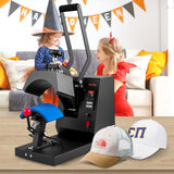 Coffee Machines & Accessories: VEVOR Hat Heat Press Cap Heat Press Machine 4 Heating Pads Sublimation Transfer