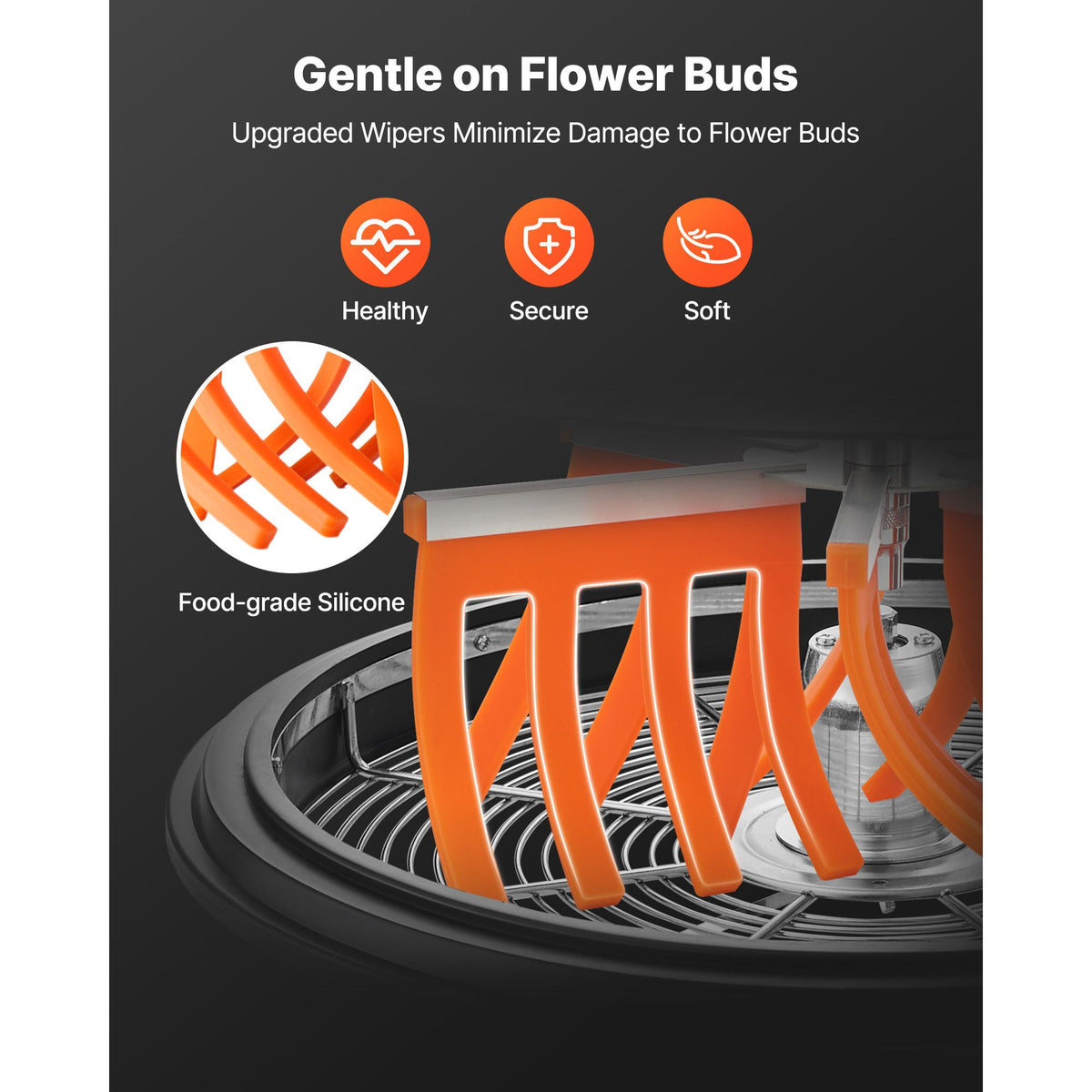 Bud Leaf Bowl Trimmer, 490 mm Manual Bud Trimmer, with Sharp Stainless Steel Blades, Visual Cutting, Wet & Dry Hydroponic Cutting Machine, Twisted Spin Cut for Plants Leaves Buds Flowers