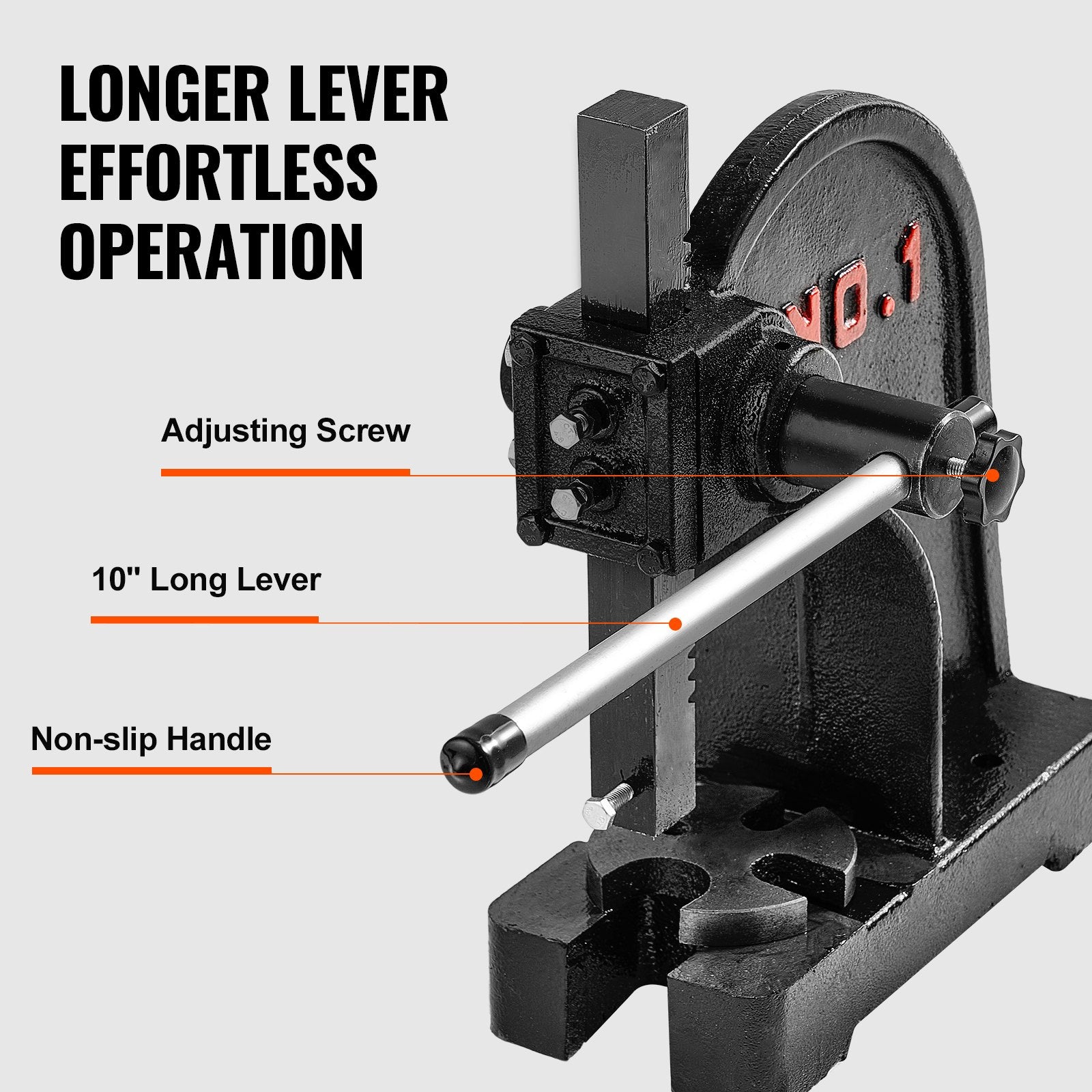 Saw Accessories: VEVOR Arbor Press, 1 Ton Manual Arbor Press, 5.9" Maximum Height, Cast Iron Heavy-duty Manual Desktop Arbor Press, Precision Hand Press for Stamping, Bending, Stretching, Forming