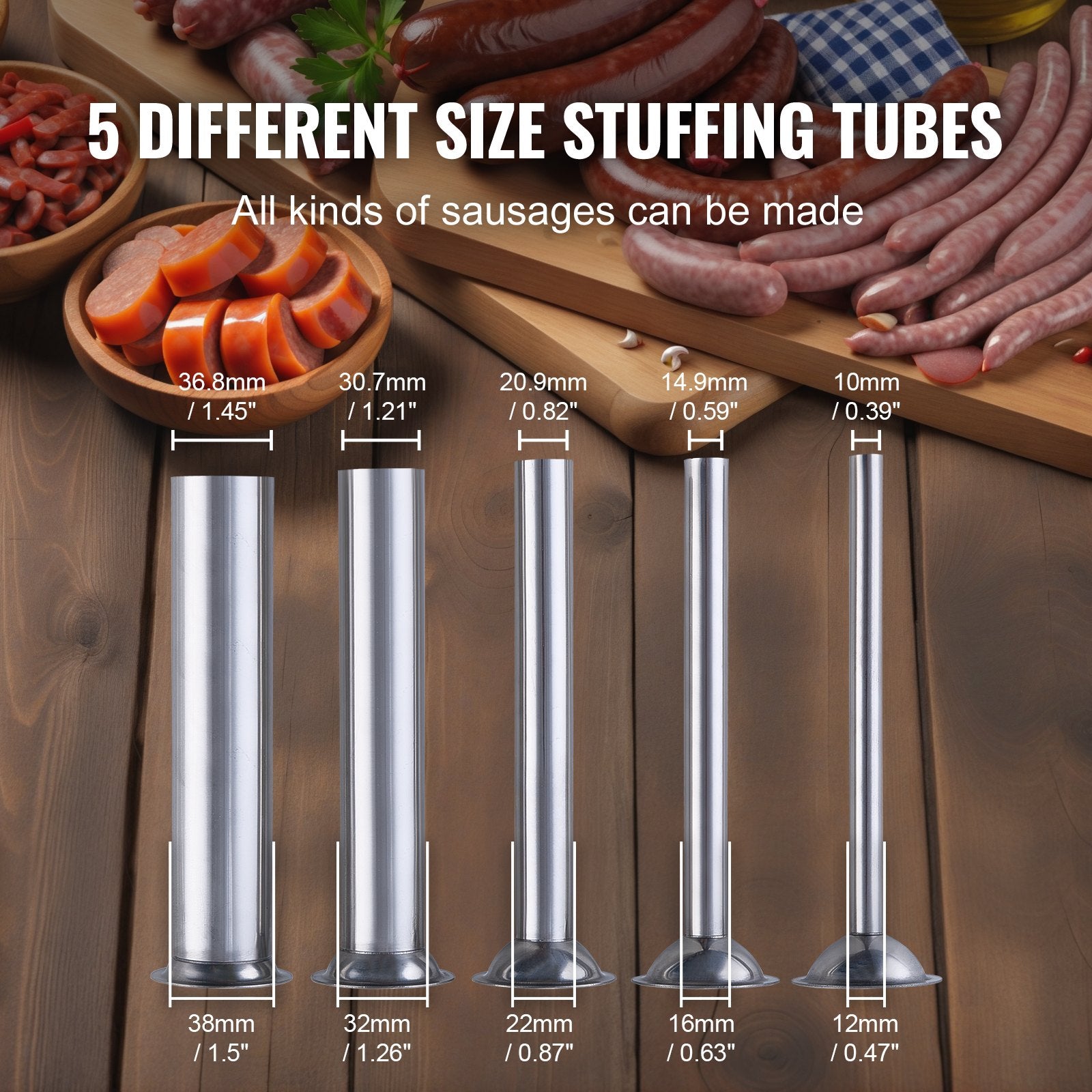 Manual Sausage Stuffer 15 L Vertical Sausage Machine 304 Stainless Steel