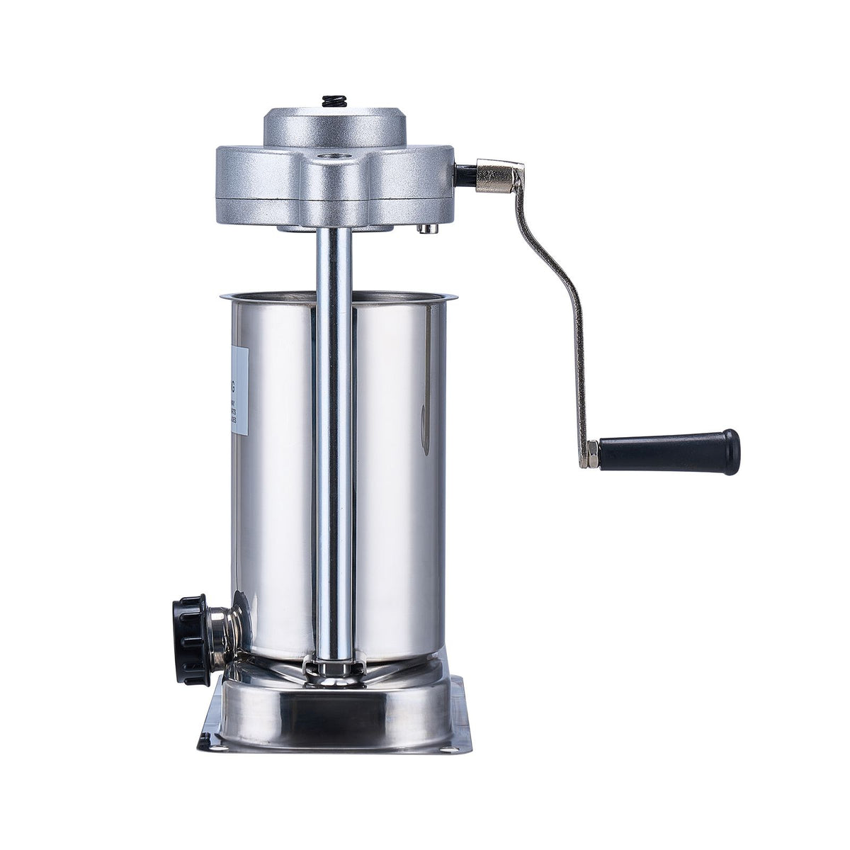 Manual Sausage Stuffer, 2 L / 5 LBS Vertical Sausage Machine with G-type Clamp, Food-Grade 304 Stainless Steel Barrel with 2 Stuffing Tubes, for Home Kitchen Restaurant Commercial