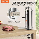 Speciality Appliances: VEVOR Sausage Stuffer 5LBS/3L Capacity Homemade Sausage Maker Stainless Steel