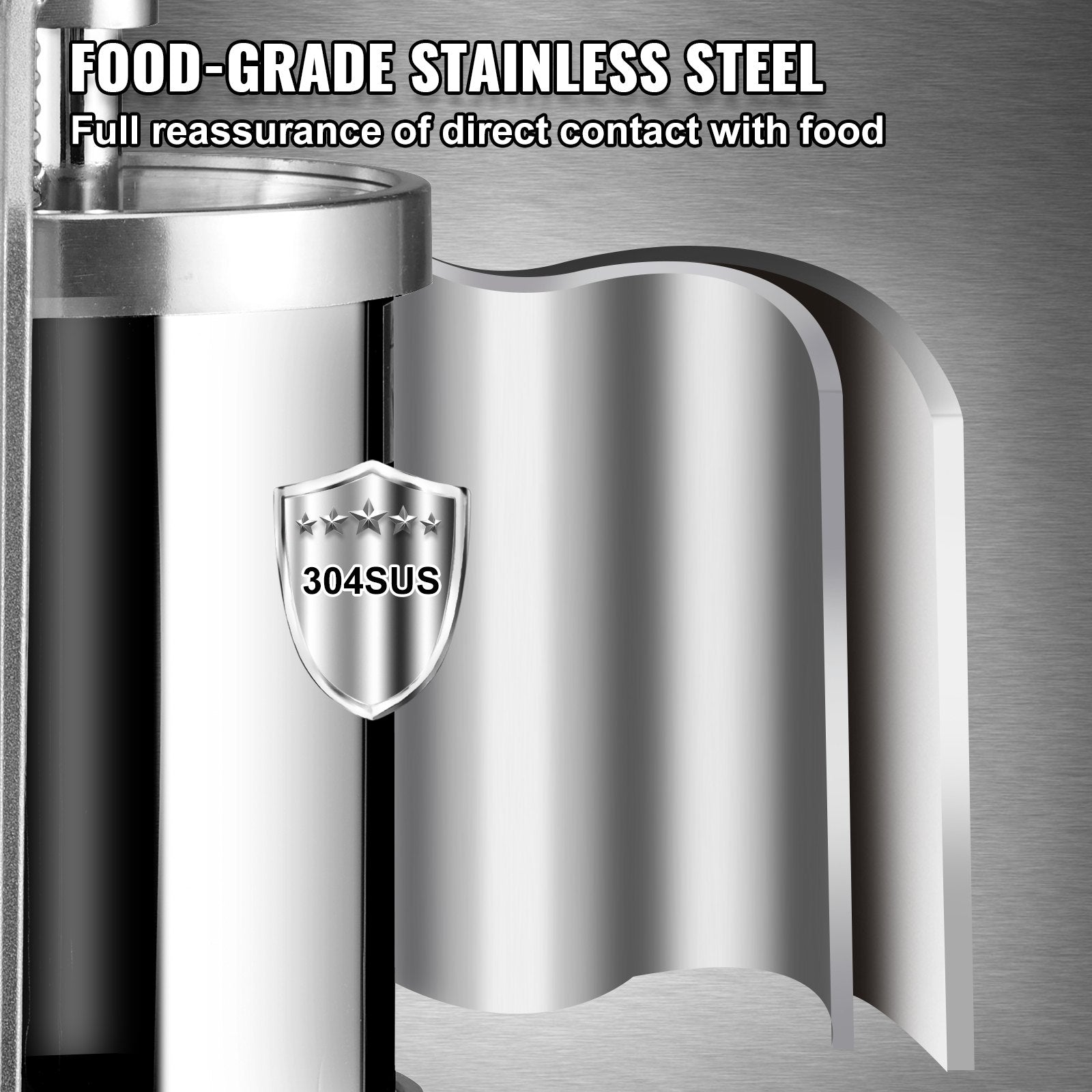 Sausage Stuffer 5LBS/3L Capacity Homemade Sausage Maker Stainless Steel