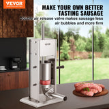 Speciality Appliances: VEVOR Sausage Stuffer 5LBS/3L Capacity Homemade Sausage Maker Stainless Steel