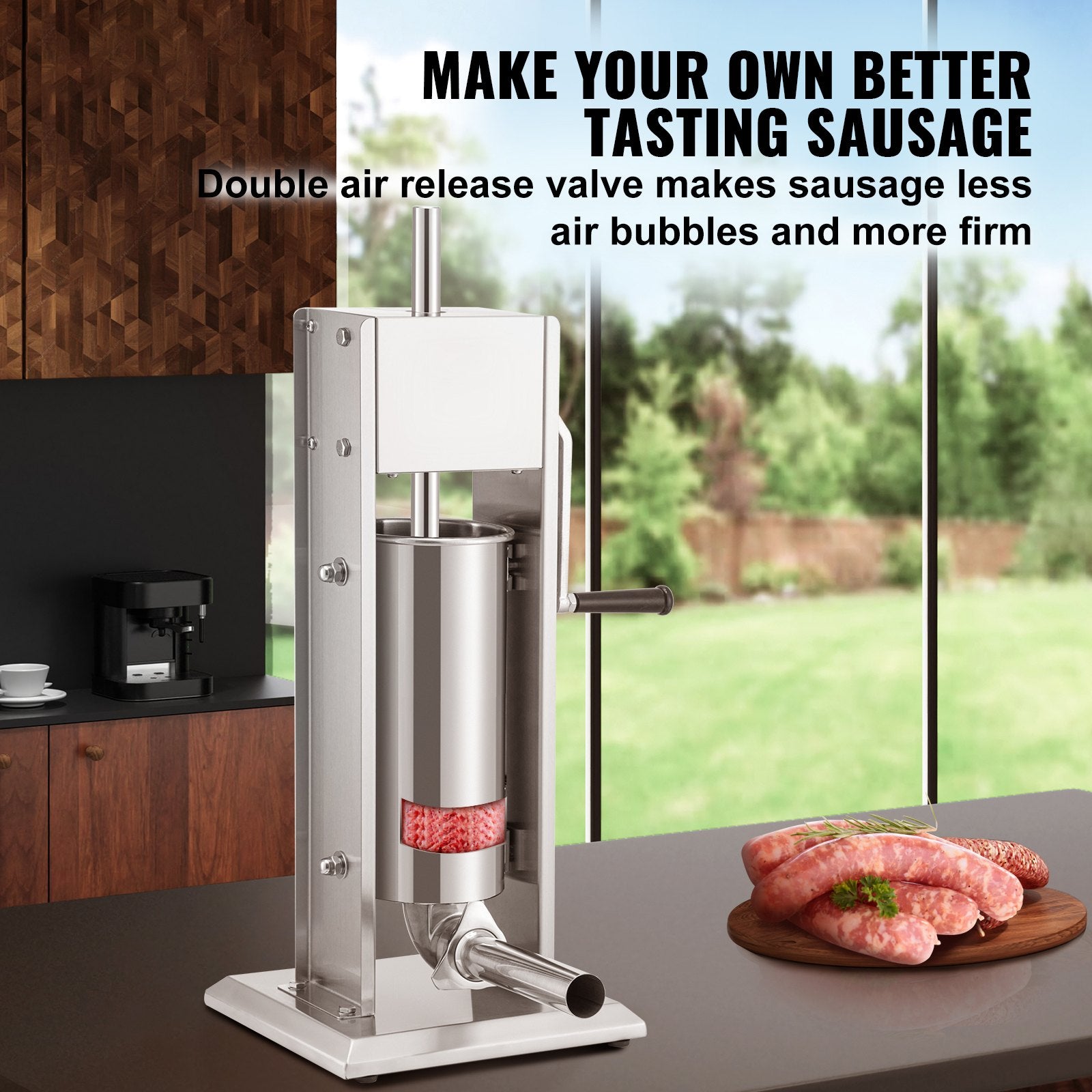Sausage Stuffer 8LBS/5L Capacity Homemade Sausage Maker Stainless Steel