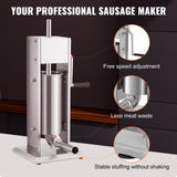 Speciality Appliances: VEVOR Sausage Stuffer 8LBS/5L Capacity Homemade Sausage Maker Stainless Steel