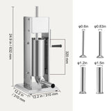 Speciality Appliances: VEVOR Sausage Stuffer 8LBS/5L Capacity Homemade Sausage Maker Stainless Steel