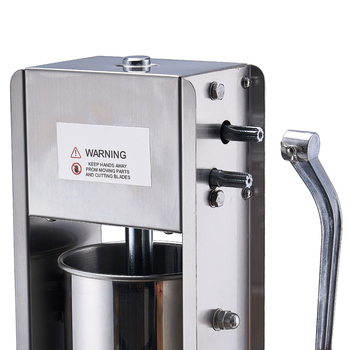 Manual Sausage Stuffer, 7 L / 15 LBS Vertical Sausage Machine, Dual-Speed Meat Stuffer, Made of Food-Grade 304 Stainless Steel, Includes 5 Stuffing Tubes, for Home Kitchen Restaurant Commercial