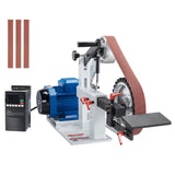 Sanding Accessories: VEVOR Belt Grinder Sander, 72 x 2-Inch Variable Speed Belt Polisher with VFD, 1500W 2HP Polishing Grinding Machine with 3 Grinding Moulds & 3PCS Sanding Belts for Metalworking, Knife Making