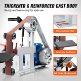 Sanding Accessories: VEVOR Belt Grinder Sander, 72 x 2-Inch Variable Speed Belt Polisher with VFD, 1500W 2HP Polishing Grinding Machine with 3 Grinding Moulds & 3PCS Sanding Belts for Metalworking, Knife Making