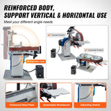 Sanding Accessories: VEVOR Belt Grinder Sander 72 x 2-Inch Belt Polisher with VFD 3 Grinding Moulds