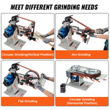 Sanding Accessories: VEVOR Belt Grinder Sander 72 x 2-Inch Belt Polisher with VFD 3 Grinding Moulds