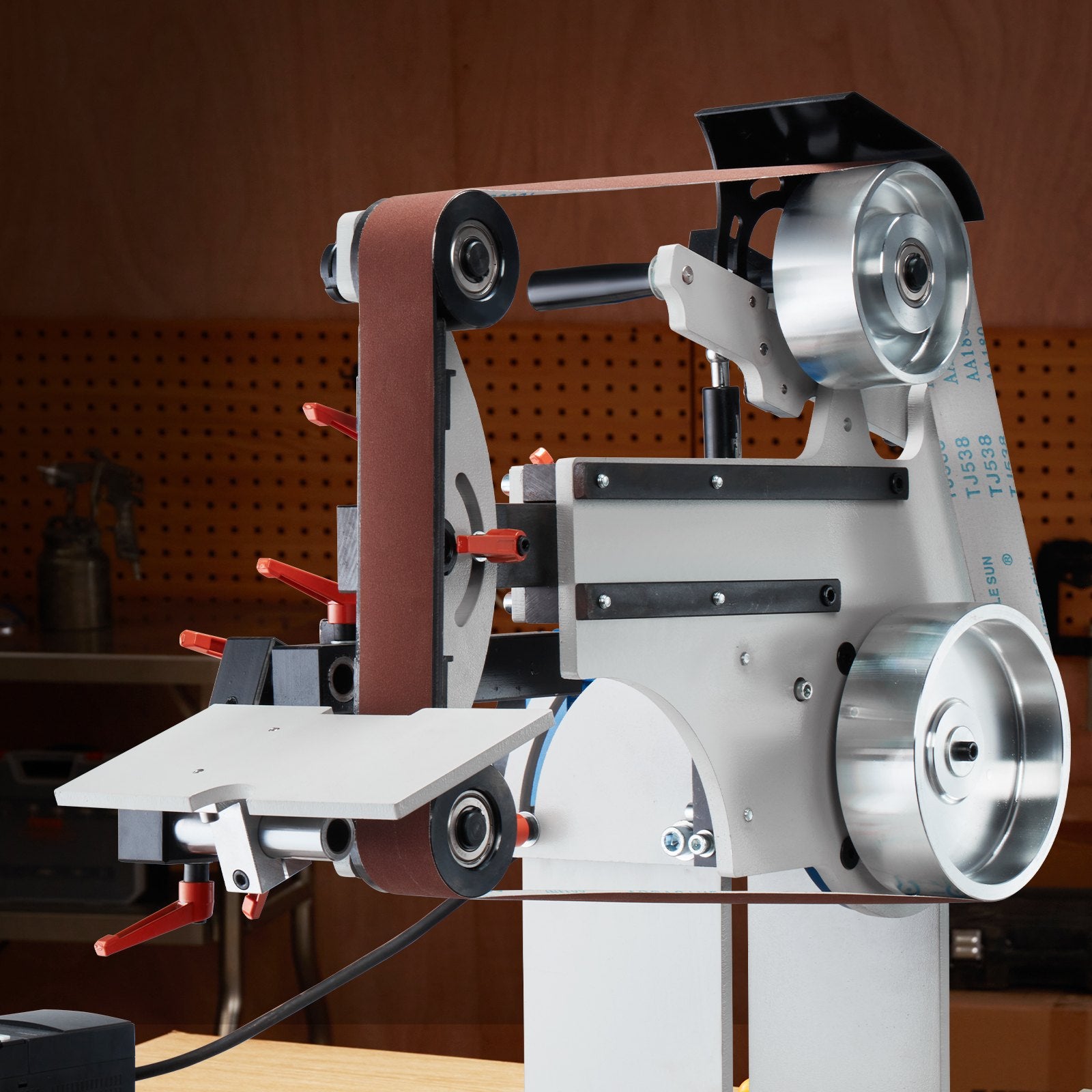 Sanding Accessories: VEVOR Belt Grinder Sander 72 x 2-Inch Belt Polisher with VFD 3 Grinding Moulds