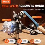 Desktops & Accessories: VEVOR Belt Grinder Sander, 30 x 1-Inch Variable Speed Belt Polisher with VFD, 550W Polishing Grinding Machine with 2 Grinding Moulds & 3PCS Sanding Belts for Metalworking, Knife Making