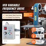 Desktops & Accessories: VEVOR Belt Grinder Sander, 30 x 1-Inch Variable Speed Belt Polisher with VFD, 550W Polishing Grinding Machine with 2 Grinding Moulds & 3PCS Sanding Belts for Metalworking, Knife Making