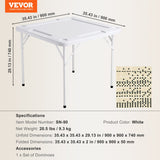 Activity Games: VEVOR Mahjong Table, Square 4 Player Folding Card Table with 4 Cup Holders & 4 Chip Trays, Portable Domino Game Table with 1 Set of Dominoes for Mahjong Poker Puzzles, 90 x 90-inch, White