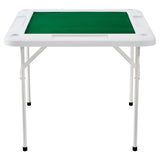 Calendars, Organisers & Planners: VEVOR Mahjong Table, 4 Player Folding Domino Table with Wear-Resistant Green Tabletop, Portable Square Card Table with 4 Cup Holders & 4 Chip Trays for Mahjong Poker Puzzles, 90 x90-inch