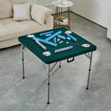 Calendars, Organisers & Planners: VEVOR Mahjong Table with Mahjong Tiles Set, Fold-in-Half 4 Player Card Table with 144PCS Majiang Tiles and 3 Dice, Portable Bi-Folding Domino Table with Wear-Resistant Green Tabletop & Carrying Handle