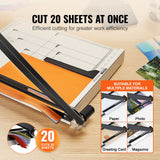 Cutters: VEVOR Paper Cutter, Guillotine Trimmer, 457 mm Cut Length, 20 Sheets Capacity, Heavy Duty Guillotine Paper Cutter with Guard Rail/Blade Lock for Cardstock/Cardboard, Paper Trimmer for Home Office