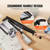 Cutters: VEVOR Paper Cutter, Guillotine Trimmer, 457 mm Cut Length, 20 Sheets Capacity, Heavy Duty Guillotine Paper Cutter with Guard Rail/Blade Lock for Cardstock/Cardboard, Paper Trimmer for Home Office
